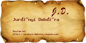 Jurányi Debóra névjegykártya